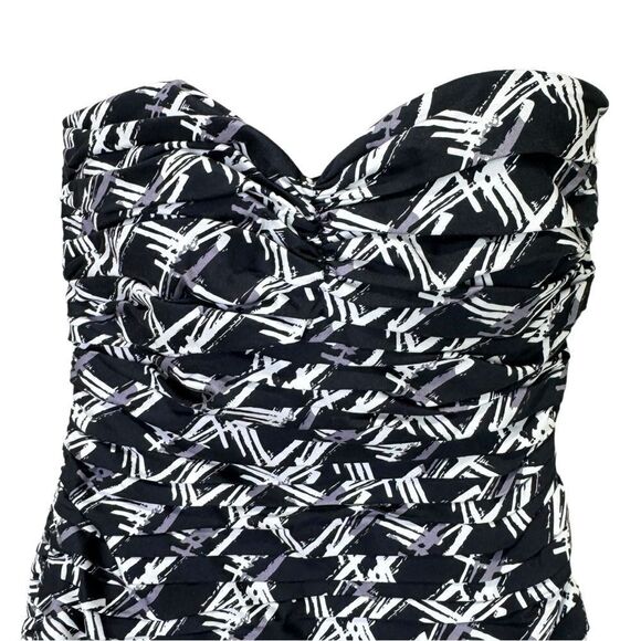 Retrofete Samantha Strapless Ruffle Mini Dress Black White Size XS - Picture 6 of 9